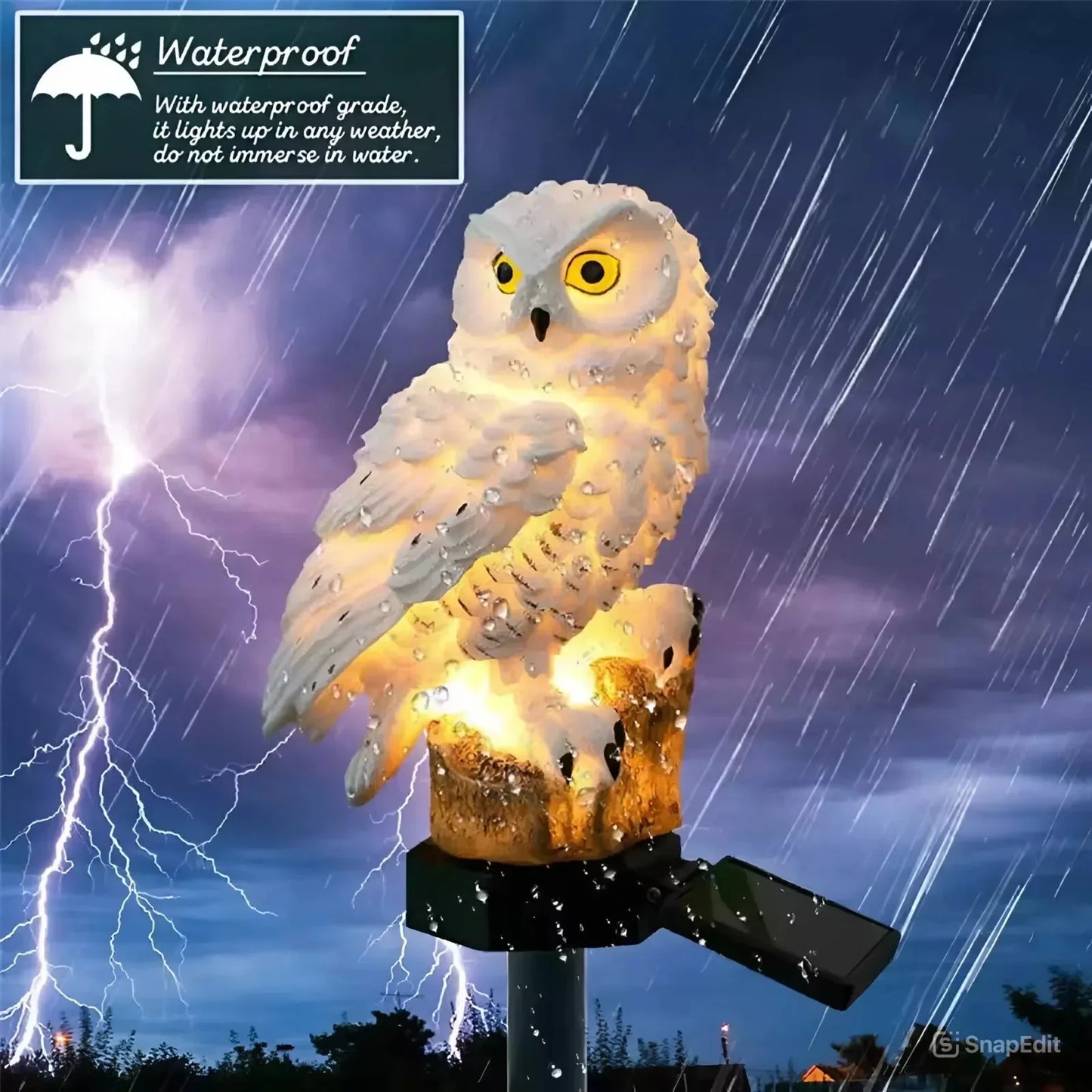 OwlGuard – LED solcelledrevet hagelampe
