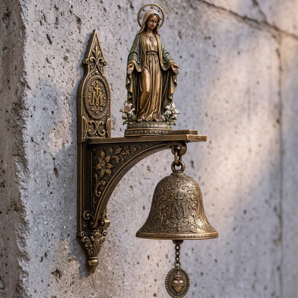DivineGrace – Antikk bronse Mariansk velsignelsesklokke