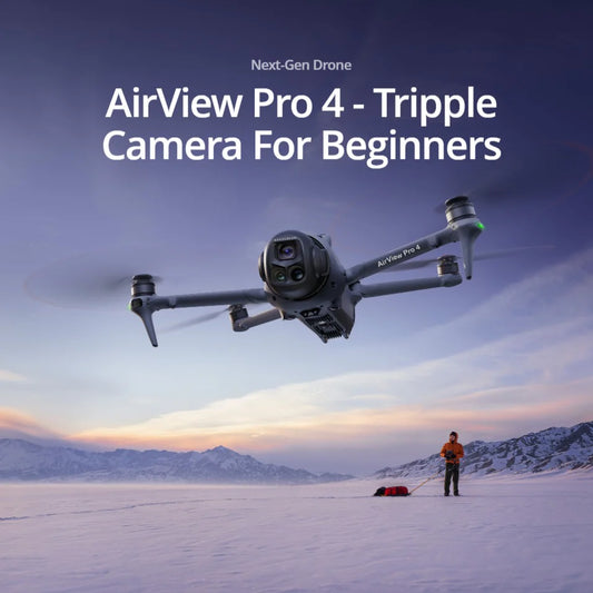 AirView Pro 4 neste generasjon: Trippelkameradrone for nybegynnere og filming på profesjonelt nivå